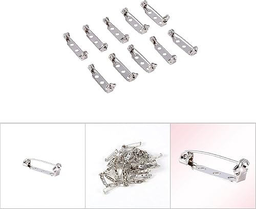 Miniatura 5 de 50 pasadores de barra, atrapamiento de seguridad rodante, manualidades, con interruptor de seguro de seguridad (0.984 in)