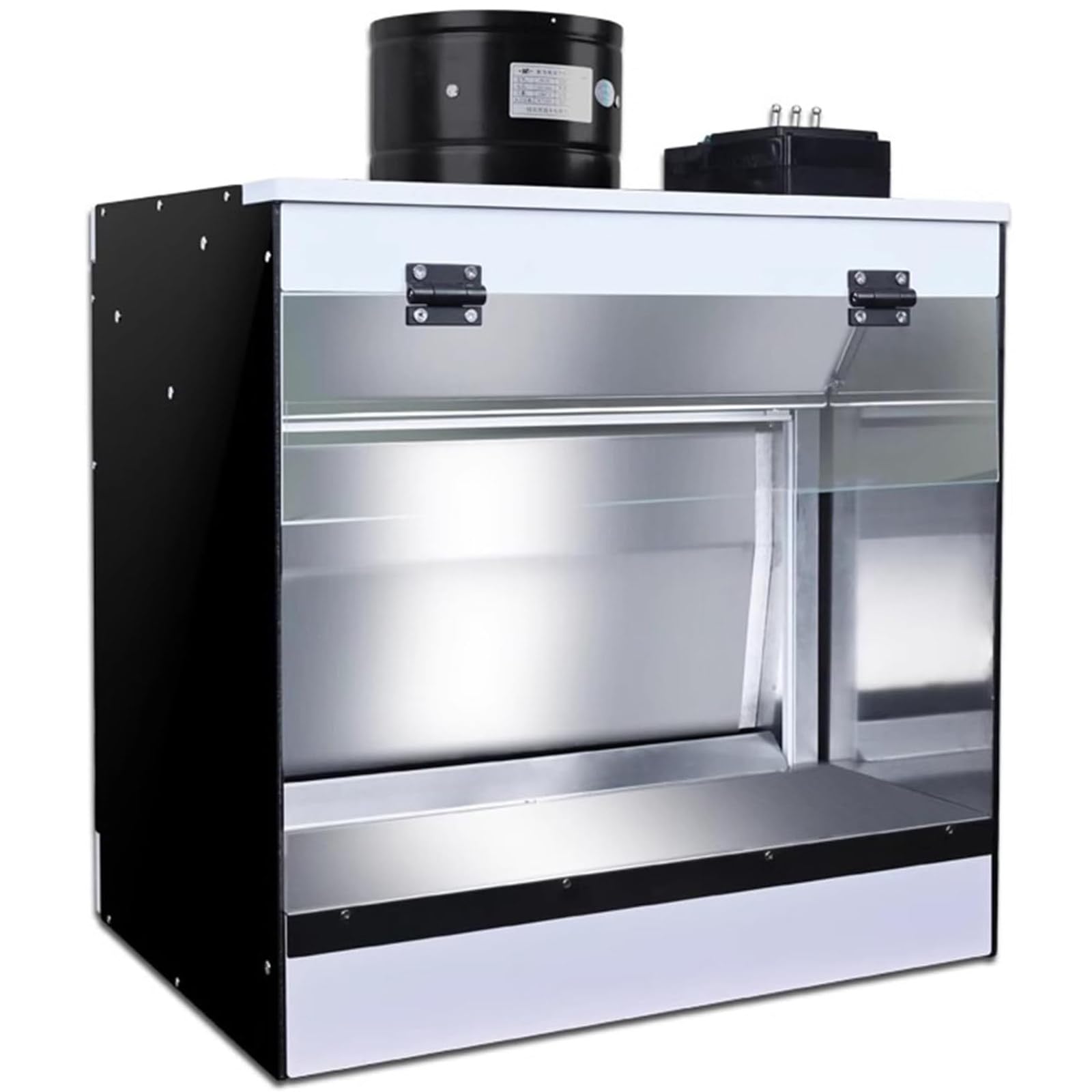 ZenSeFarin Paint Booth with Powerful Fan, Airbrush Spray Kit, Benchtop Spray Booth with LED Lights, Water Curtain, Removable Tank for Models, Cakes, Nails, Craft 58 * 50 * 40cm