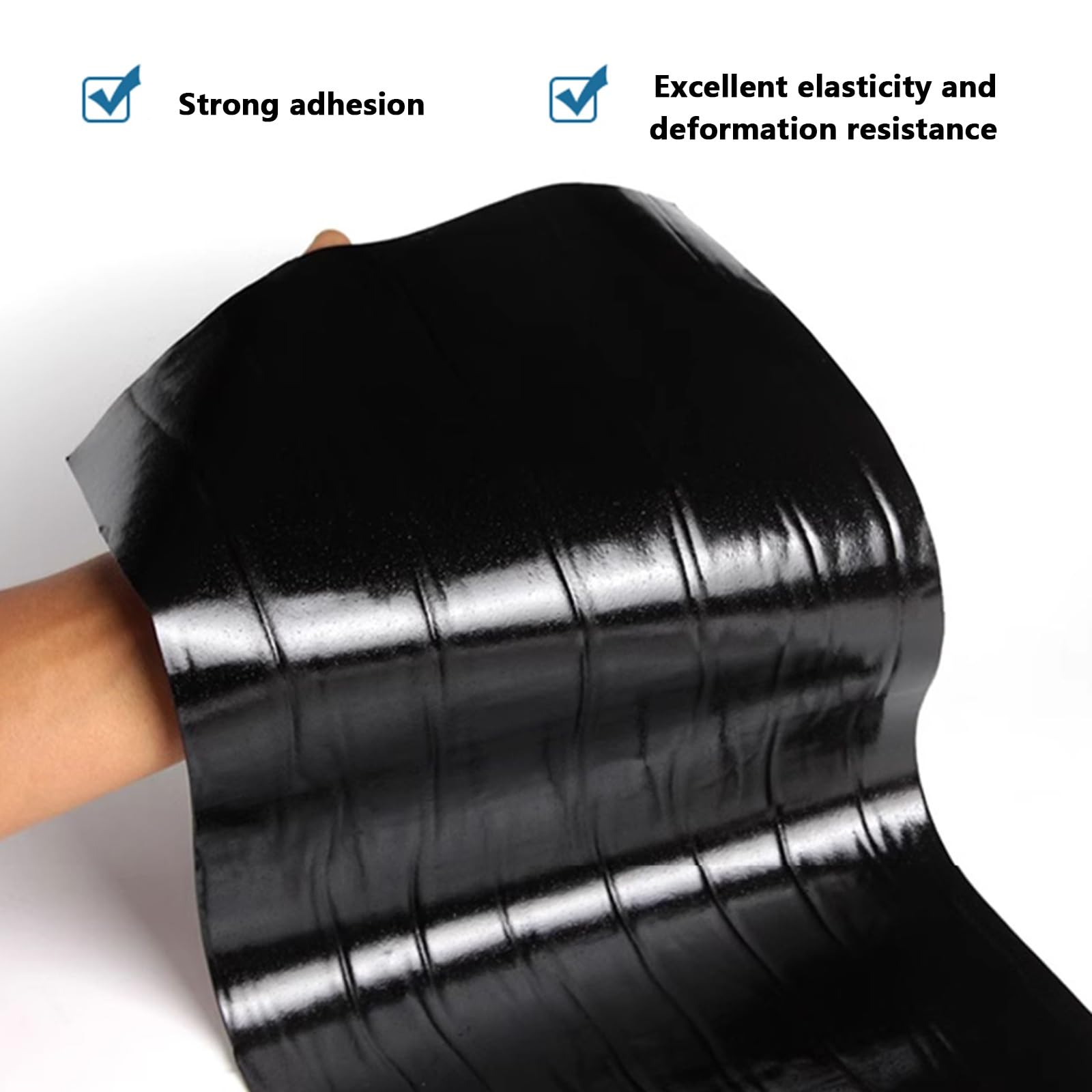 Banda Autoadhesiva Bituminosa,Autoadhesiva Cinta de Betún,alto rendimiento de sellado,Tela Asfaltica de Aislamiento Térmico,espesor de 1,2/1,5/2 mm,Personalizable(THK1.2mm/W0.3*L5m)