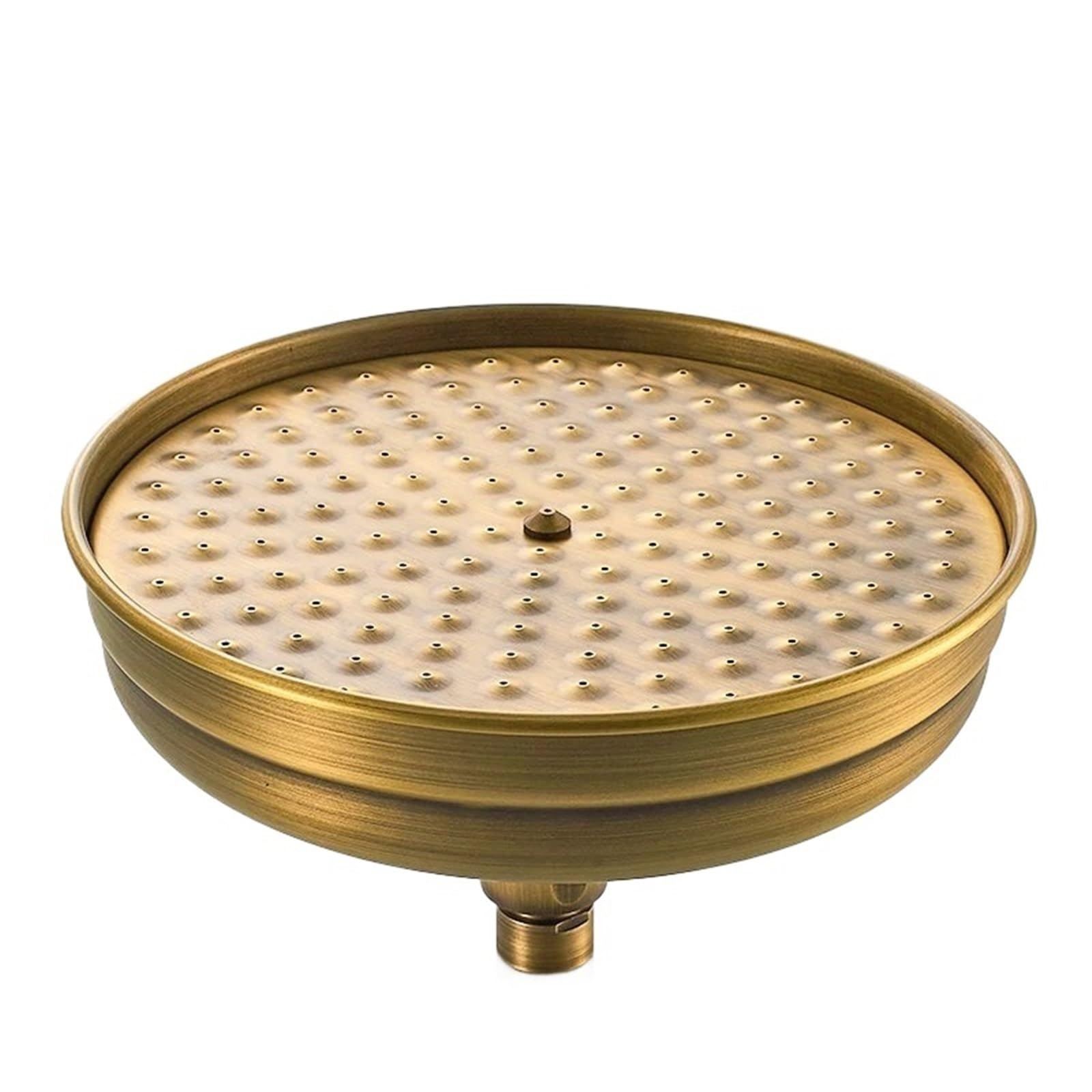 Quxetlryz Shower Head B Style Shower Head Antique Brass 8Inch Round Rainfall Arm Water Saving Hand Held Spray 1.5 M Hose(Shower Head B Style)