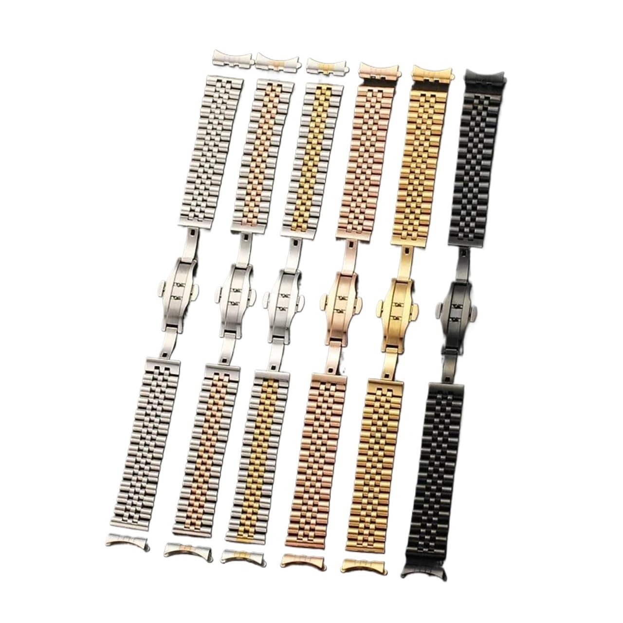 yingyingjia 12 13 14 16 17 18 19 20 21 22mm Solidny Pasek Ze Stali Nierdzewnej Bransoleta Hollow Arc Interfejs Pasek Zegarka