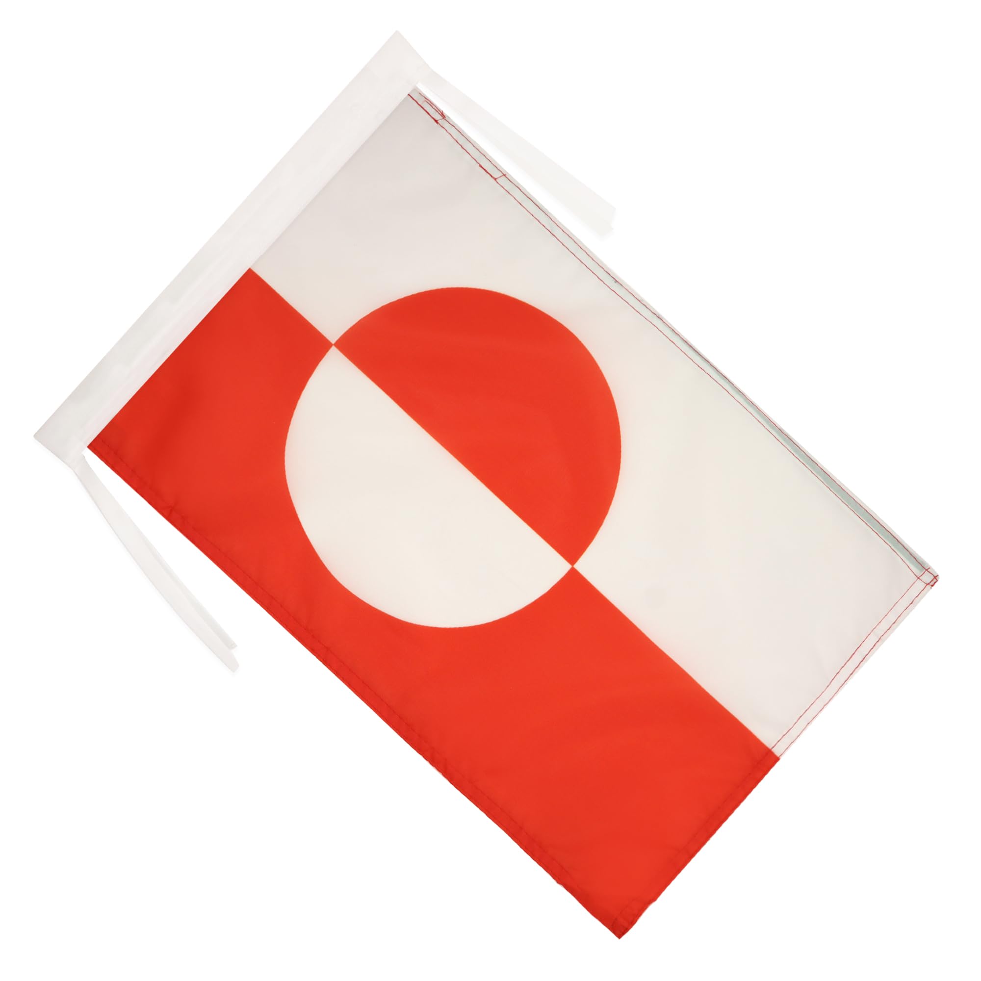 AZ FLAG, Greenland Flag, 18'' x 12'', 100% Polyester Denmark, Greenlander Small Banner with Two Cords, Fade Resistant - Image 2