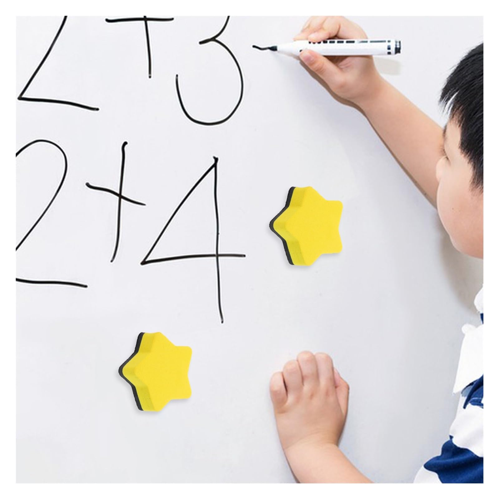 20 Stück Magnetische Whiteboard-Radiergummis In Gelber Form