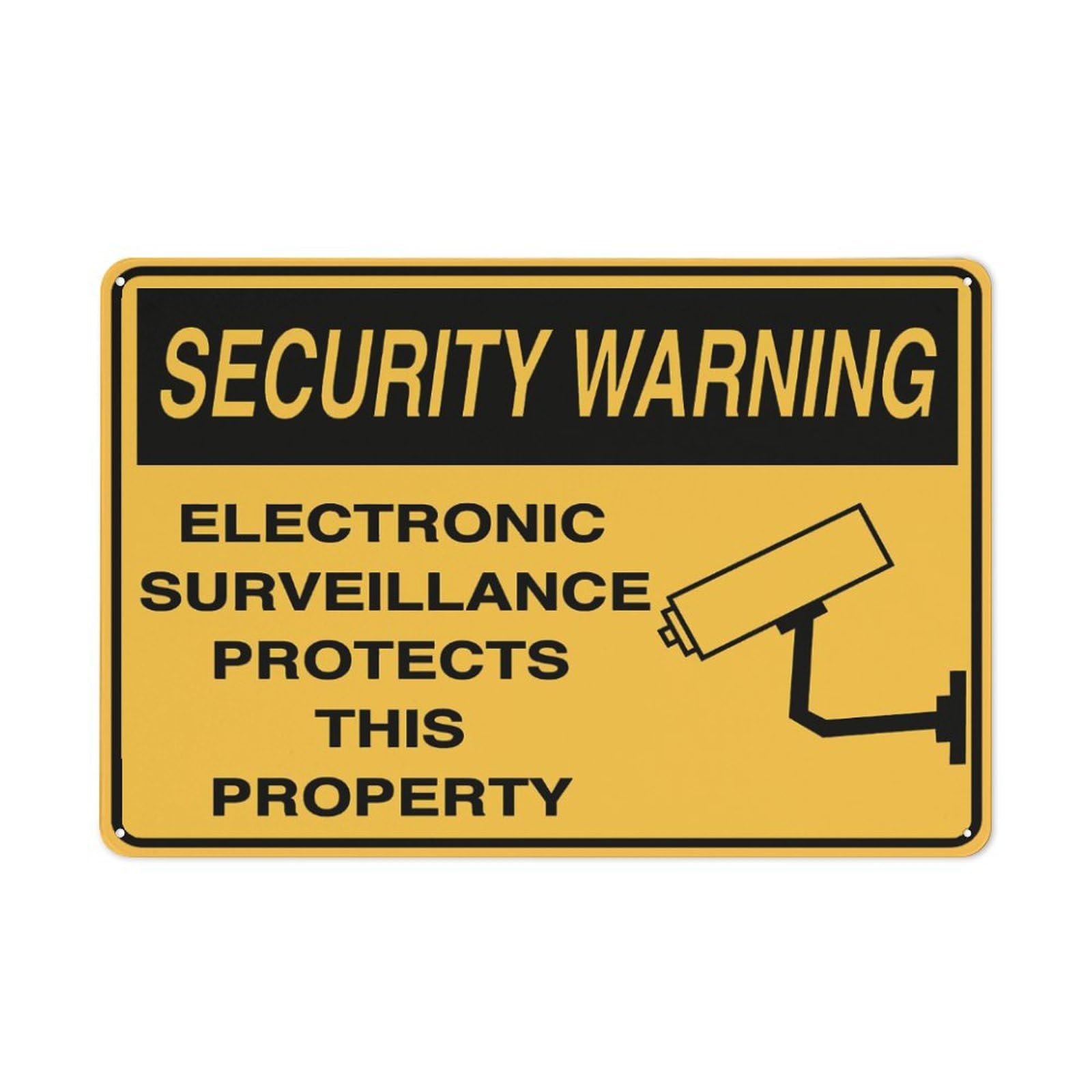 Security Warning Cctv Sign 8"X12" Rust Free Aluminum Signs Outdoor, Metal Tin Sign For Home, Business, Yard