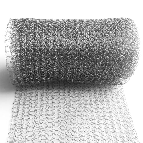 TIHONORI - TIHONORI Tissu De Remplissage en Maille Métallique, Bloqueur D'écart en Acier Inoxydable 304, Toile Flexible pour Jardins Et Maisons DIY, Protection Contre Les Rongeurs,2 pcs,210mm*3m