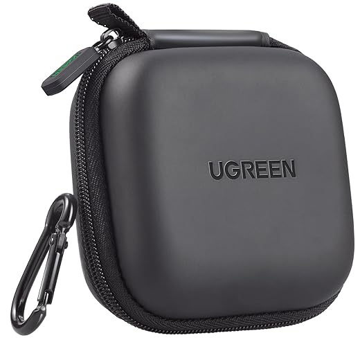 UGREEN Headphones Case for In-Ear Earphones Protective Case Shockproof Protective Case Headphone Storage Case Earphone Cover Hard Case Compatible with Airpods, Earpods, MP3 Players etc.