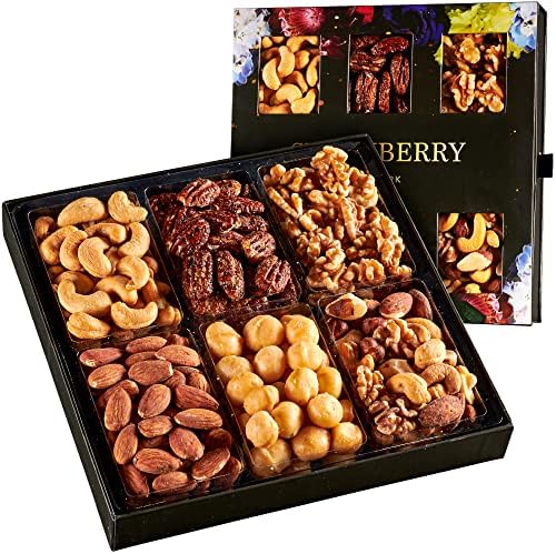 Holiday Mixed Nuts Gift Basket, in Elegant Drawer Window Gift Box, Gift Set for Easter Day, Birthday Party, Sympathy, Healthy Gift Snack Box for Men and Women. Kosher - Snackberry