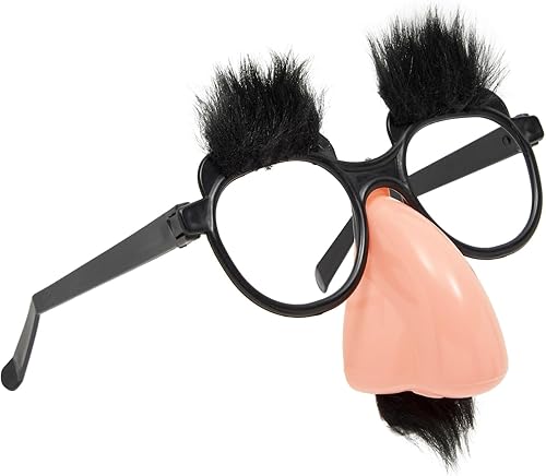 Miniatura 3 de Juvale Divertido disfraz de lentes de nariz, mediano, multicolor, paquete de 12, lentes de sol novedosos para nariz y bigote, gafas de sol para