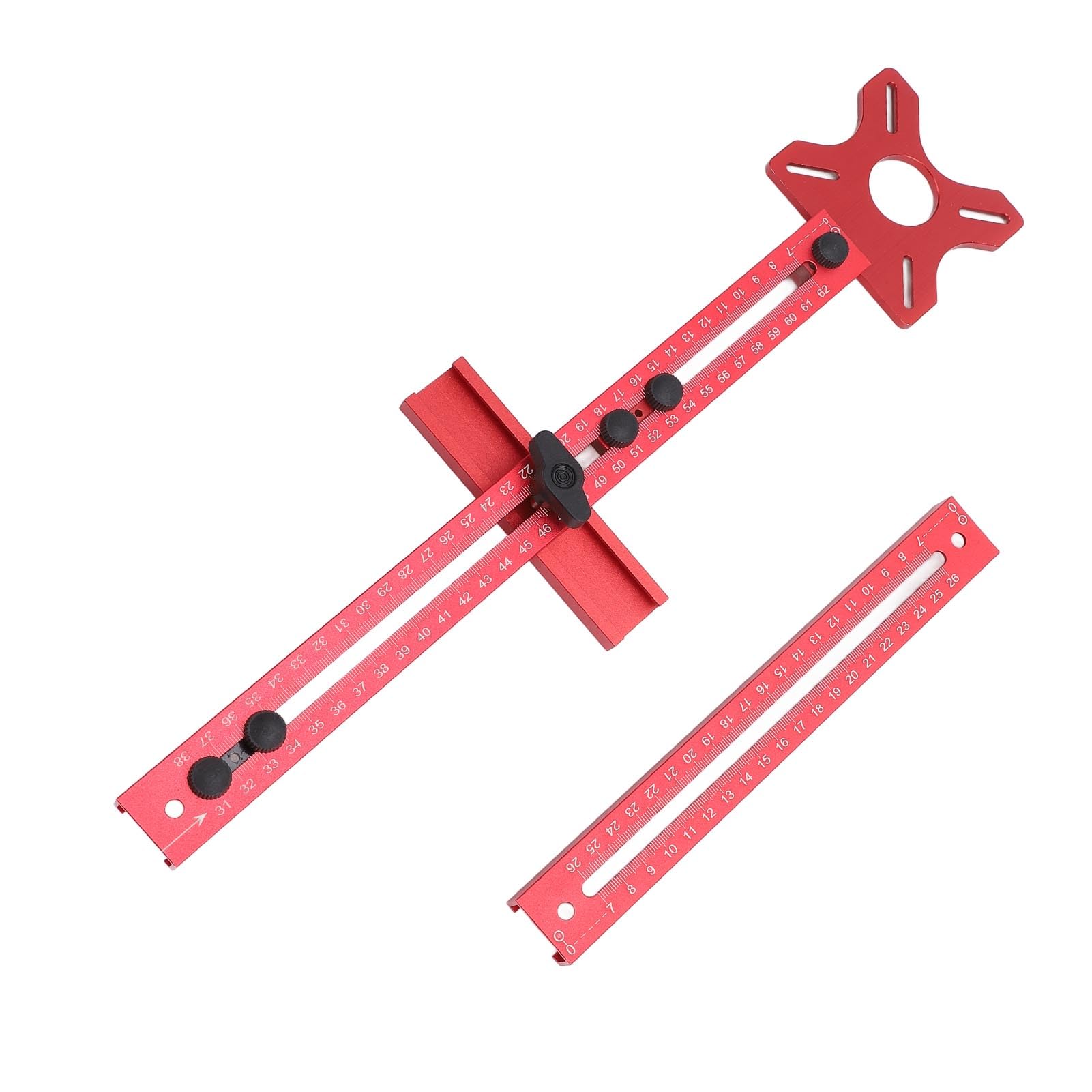 Jig de Corte de Círculo de Aleación de Aluminio para Carpintería de Carpintería, Guías de Enrutadores de Carpintería, Herramienta de Carpintería de Precisión, Recorte y Surcos