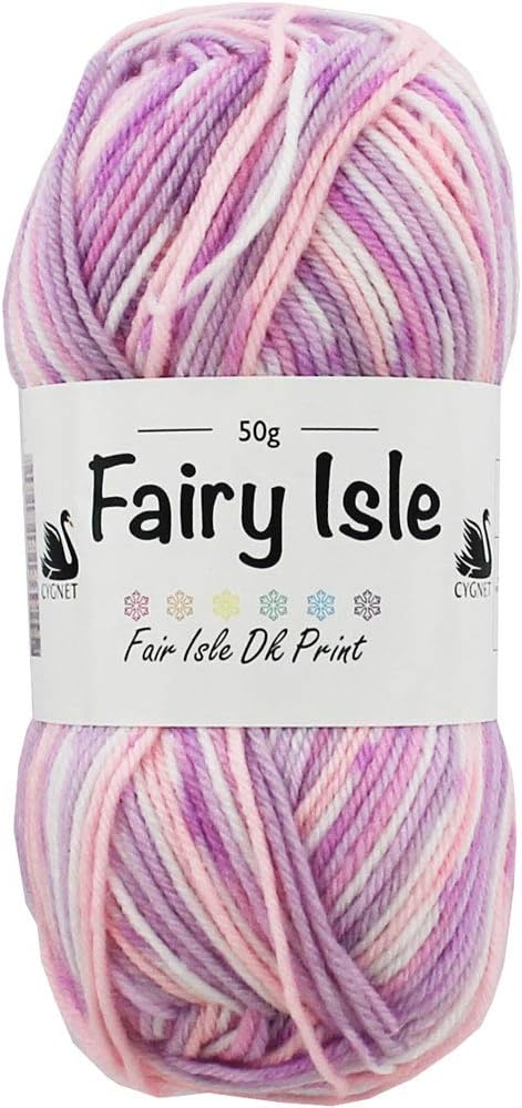CygnetPrimrose Fairy Isle Yarn - 50g