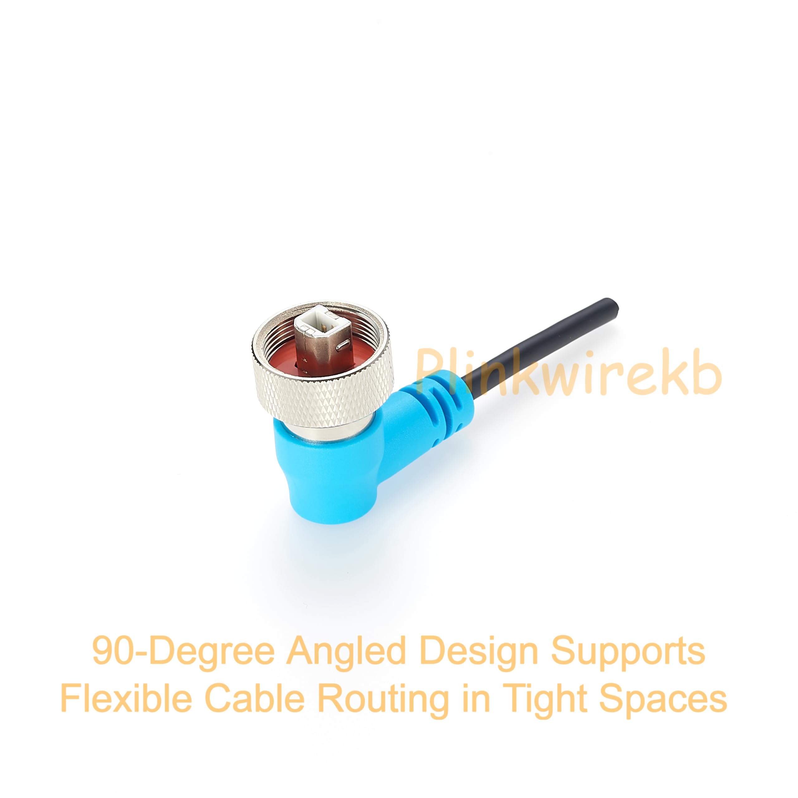 Connettore USB 2.0 B-B impermeabile ad angolo di 90°, cavo da 1