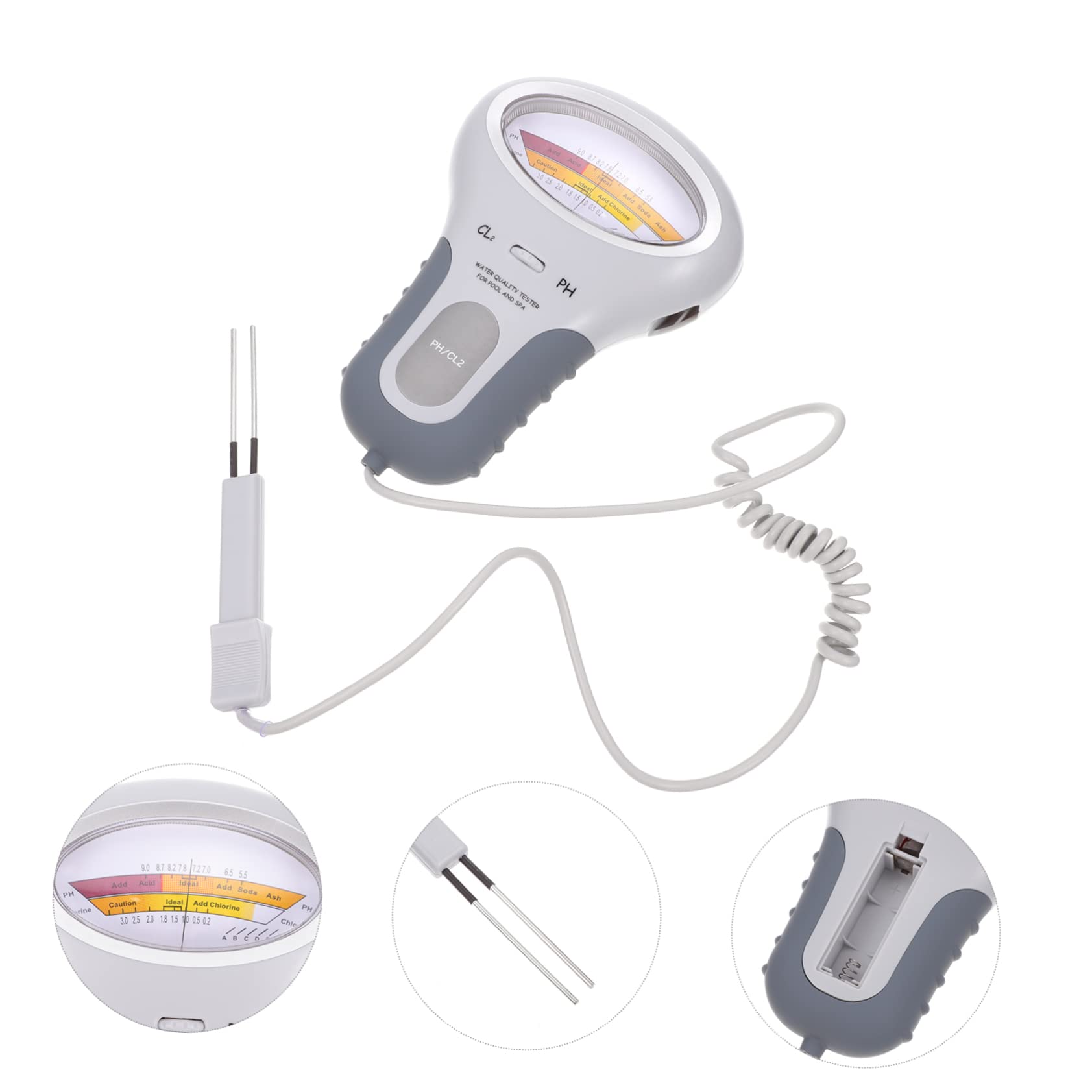 VANZACK 2piezas Tester De De Agua De Piscina Ph Portátil Medidor Digital De Ph y Precisión De Agua y De Usar y
