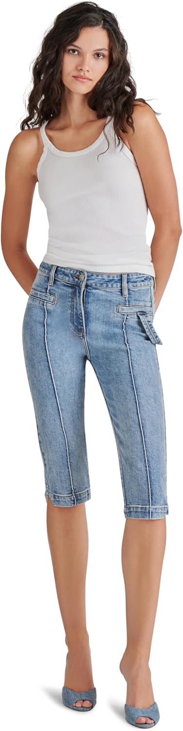 Steve Madden Women's Delray Capri Pant 25 Medium Blue