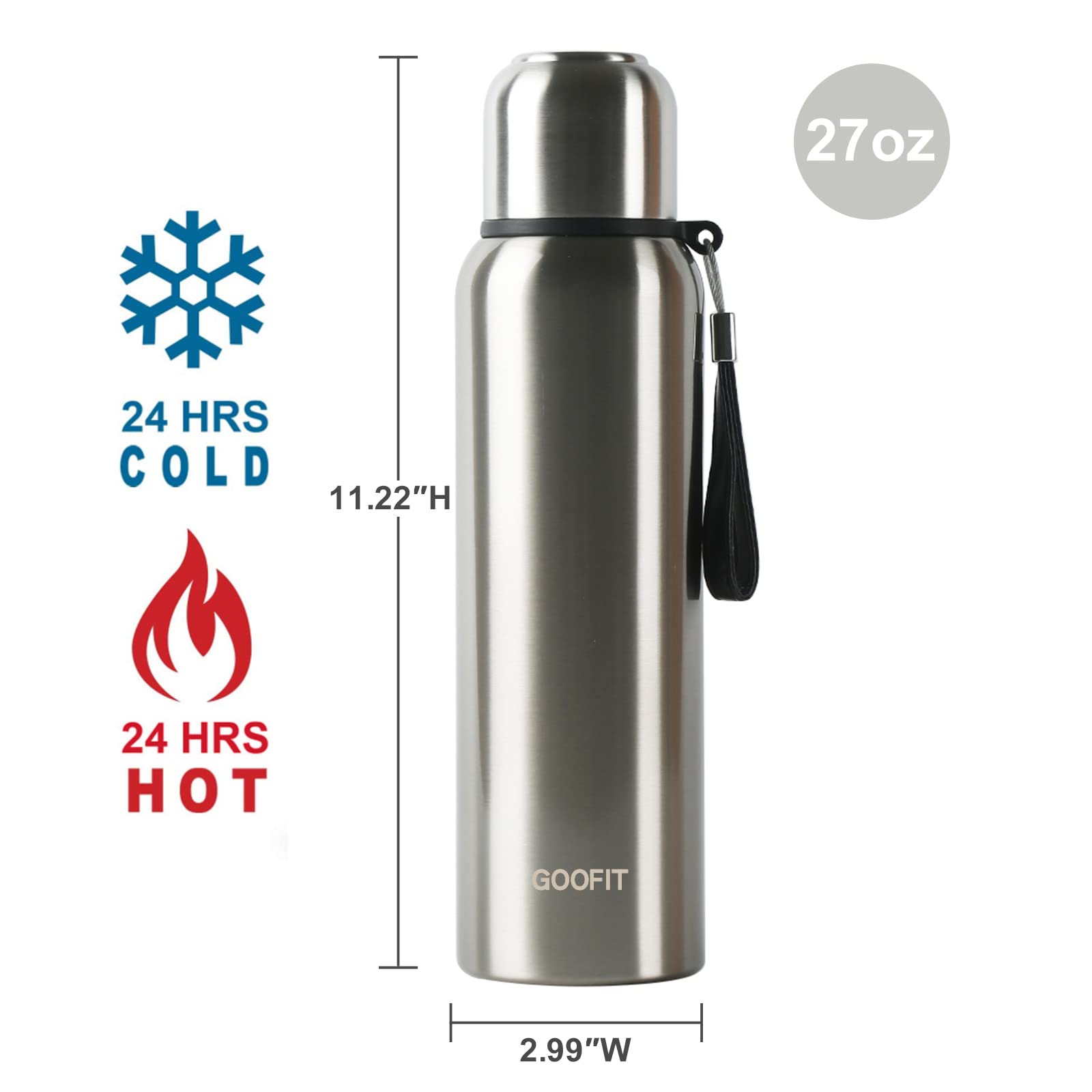 GOOFIT Bouteilles d'eau isolées 100 ml