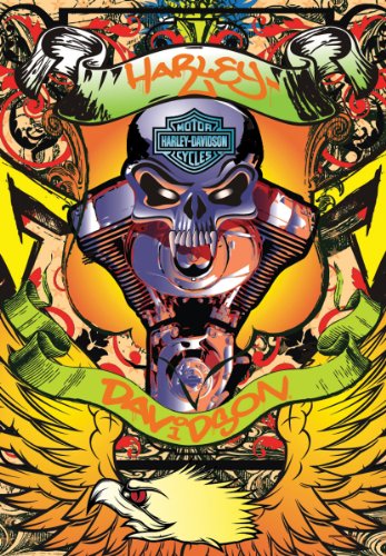 Russ Berrie 644700 Harley-Davidson Graffiti His Garden Flag