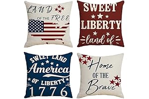 4th of July Decorations Pillow Covers 18x18 inch American Flag Stars