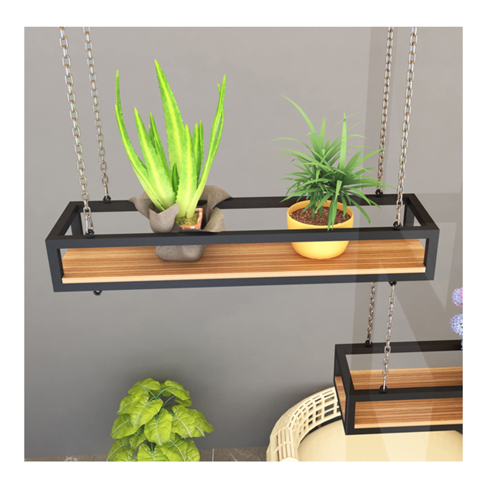 Étagères de rangement flottantes créatives pour plantes, support plafond réglable 100 x 25 cm