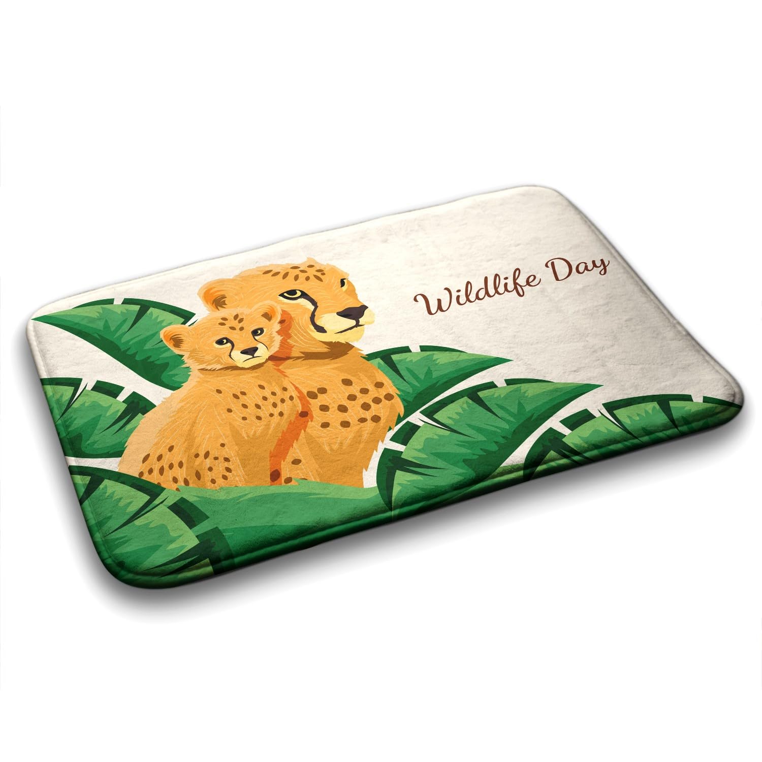 Tapis de salle de bains 90x60 cm rectangulaire antidérapant Cheeta Tulup