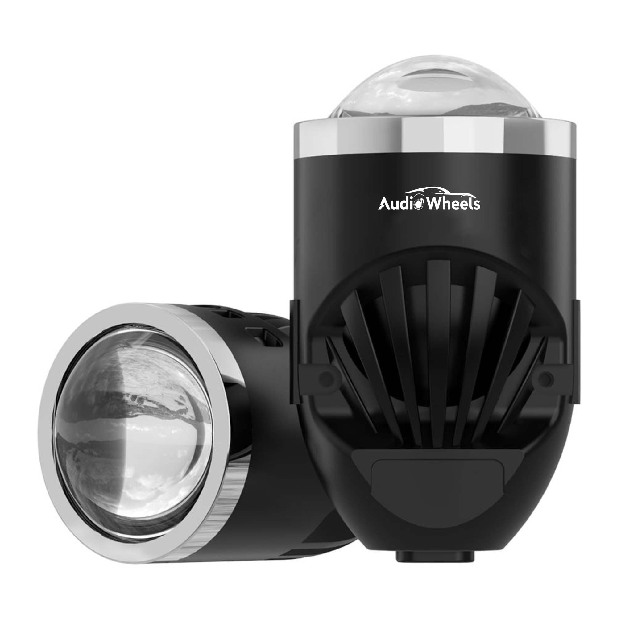 Audio Wheels 2" Universal LED Projector Fog Lamp - 120W | White-6000K | 15,000LM Projector Light with Blue Lens | 12V/24V Car Driving Lamp for Vehicle Modification-image-39