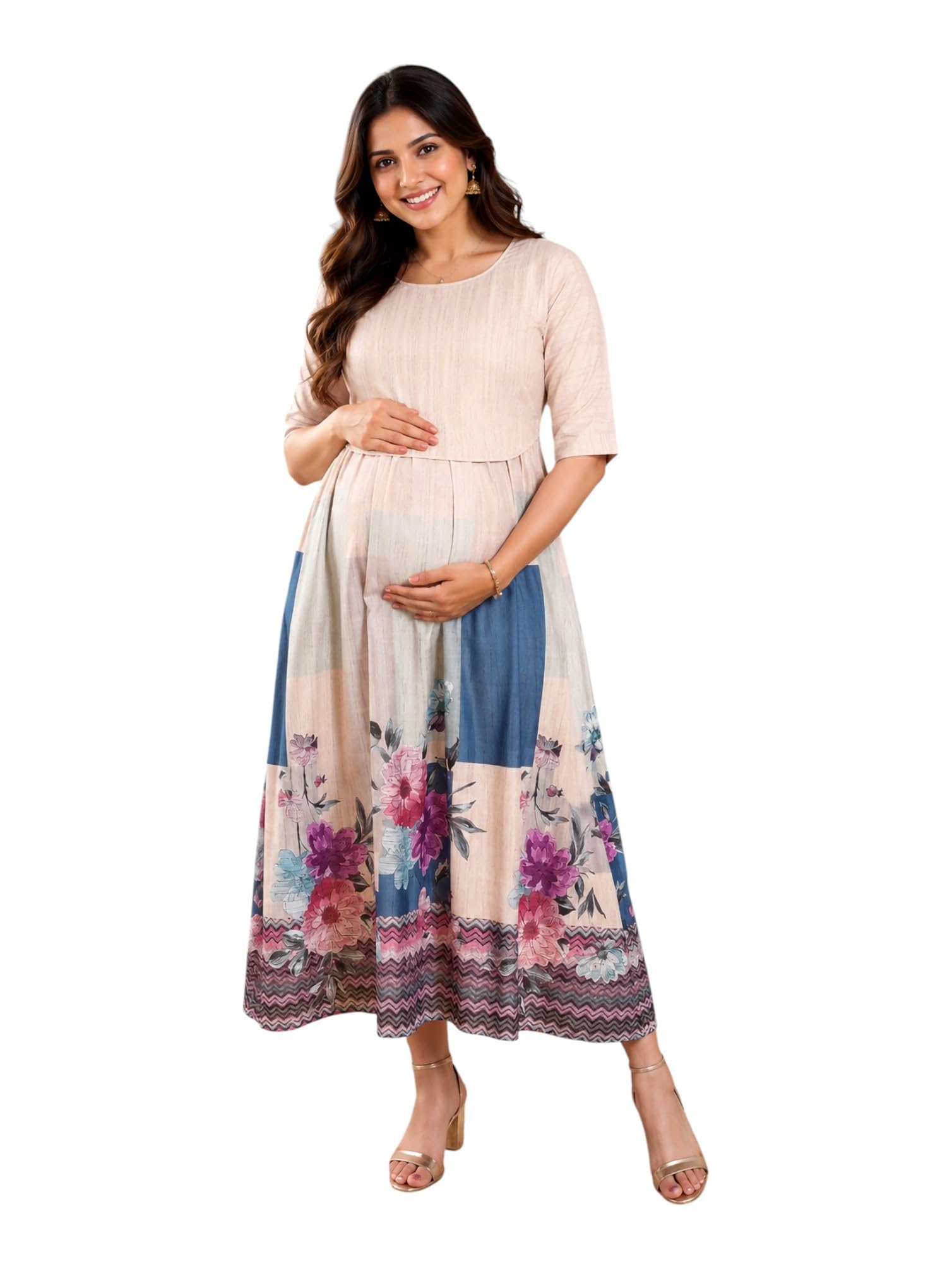 RITIJYA Zipless Feeding Kurtis & Dresses for Women | Zipless Maternity Wear Gown Pregnancy Dress for Nursing Mothers | Viscose Rayon | Stylish & Comfortable | S to 4XL | Washable & Durable-image-16