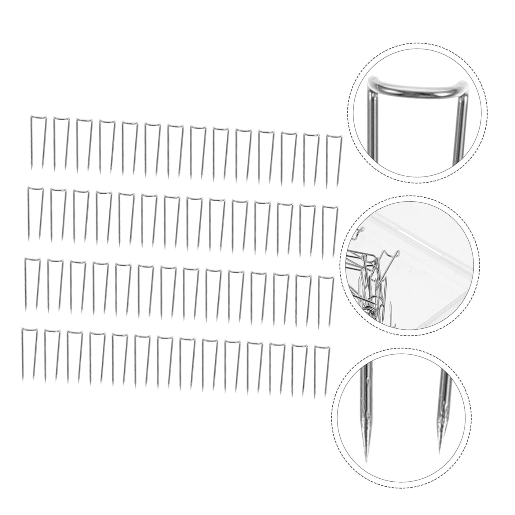 Beatifufu U-Shaped Patchwork Needle Set 200pcs Sewing Pins for Craft Decorative Straight Pins