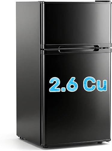 DollarDash 2.6 Cu.Ft Mini Fridge with Freezer, 3-Temperature Settings
