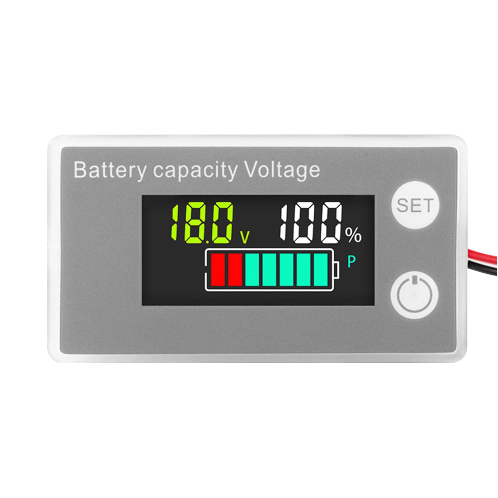 DC8-100V Two Wire Voltage Meter Digital Voltmeter with Percentage Display Backlit VoltTester Gauge VoltmetreMonitor Battery Capacity LCD Digital IndicatorMonitor Gauge Voltmeter