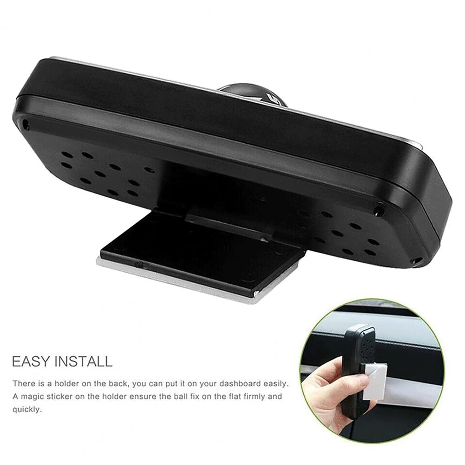 JINGYAN Kompasy 11.2cm 3 w 1 samochodowym pojeździe Dashboard Thermometr Higrometr Compass Navigation Nawigacja Kulka Camping Piesze wycieczki