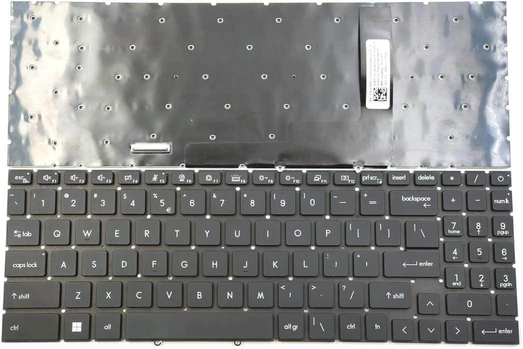 Teclado Retroiluminado RGB Para Portátil MSI Pulse GL66 11U - Español, Negro Sin Marco, Repuesto Nuevo