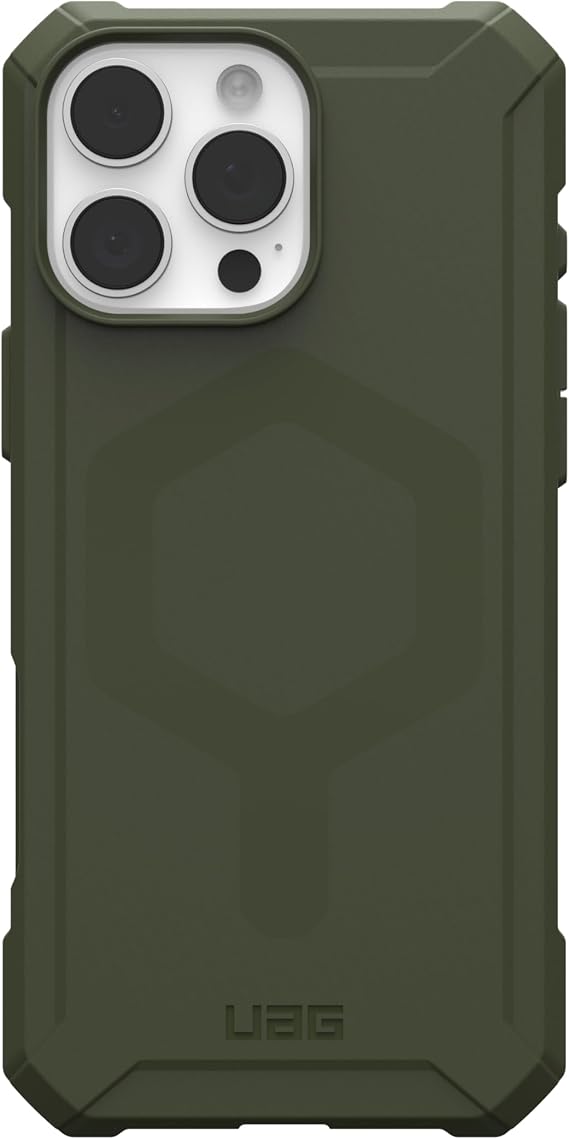 URBAN ARMOR GEAR UAG Designed for iPhone 16 Pro Max Case 6.9 Essential Armor - Compatible with MagSafe Charging Rugged Slim Sleek Shockproof Anti-Slip Military Grade Protective Cover, Olive Drab