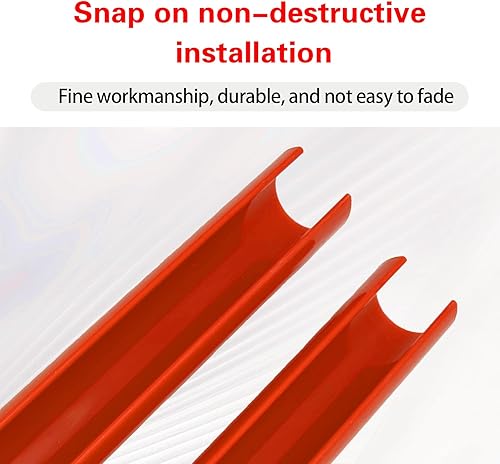 Miniatura 5 de ZBGUN 2 piezas de tiras decorativas para parrilla de automóvil, 12.9 x 1.1 pulgadas, impermeables, duraderas, cubiertas de parrilla delantera de