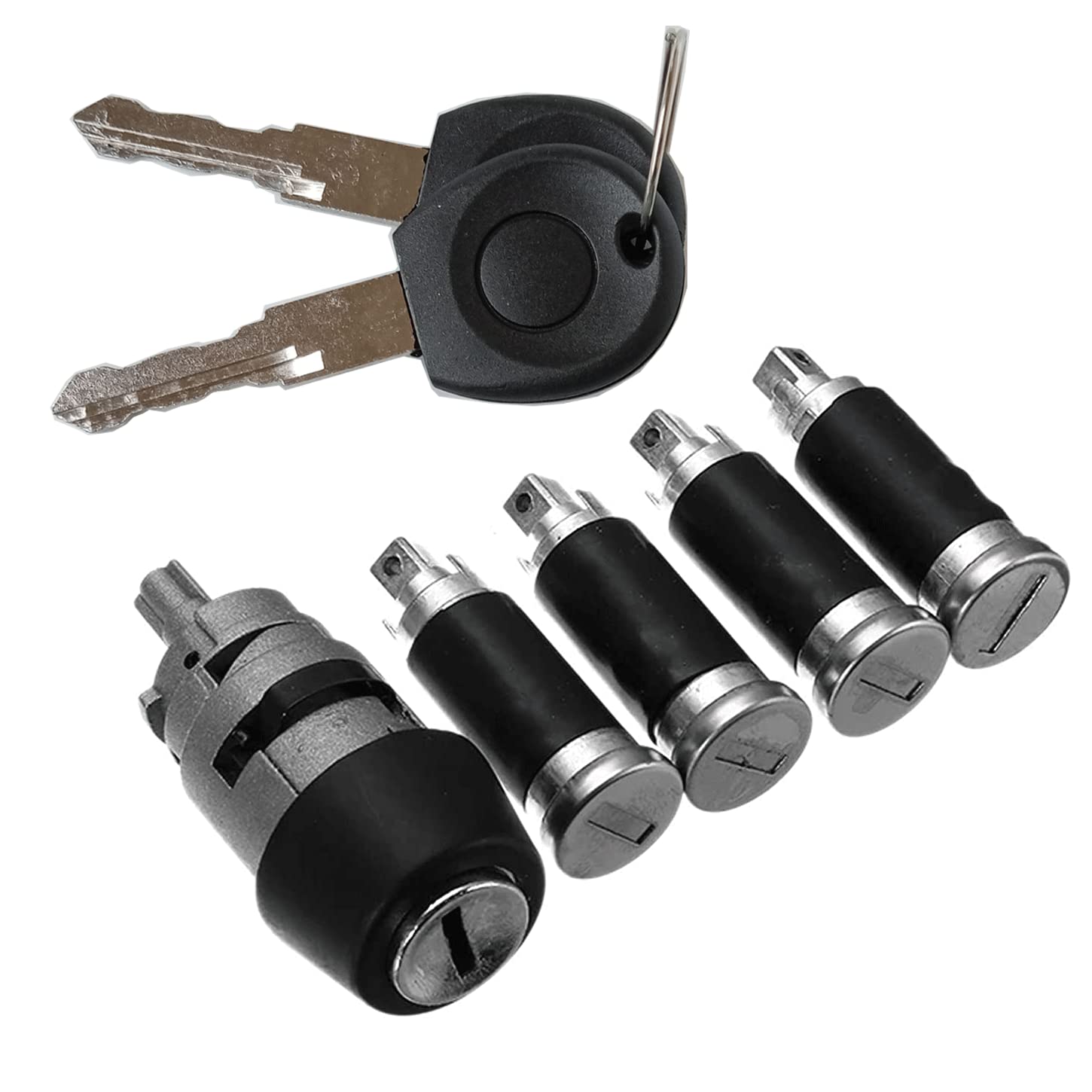 SET DI CHIAVI PER CILINDRO SERRATURA PORTA Compatibile con VW T4 Caravelle MK IV 1990-2003 Transporter (con 2 pulsanti, 4 serrature delle porte)