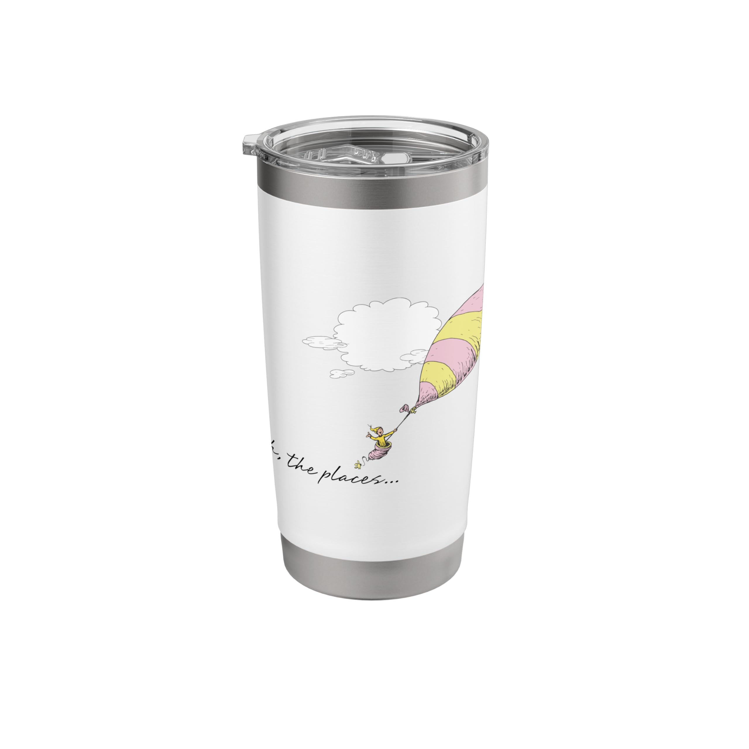 Dr. Seuss Oh the Places You'll Go “Oh, the Places..” Balloon Stainless Steel Insulated Tumbler