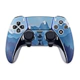 MightySkins Glossy Glitter Skin Compatible with PS5 DualSense Edge Controller - Blue Mountains | Protective, Durable High-Gloss Glitter Finish | Easy to Apply & Change Styles | Made in The USA