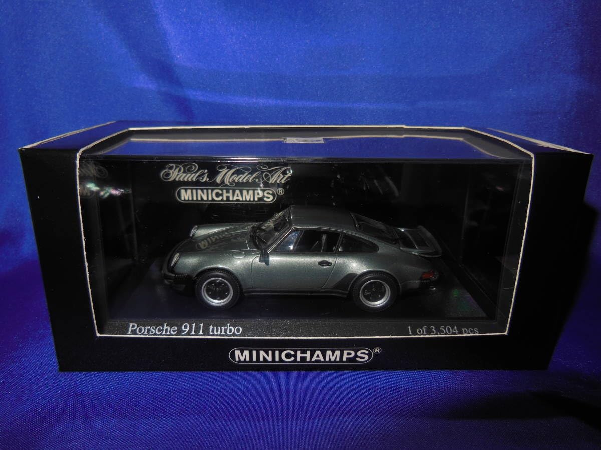 Amazon | 1/43 930型 ミニカー Porsche 911 TURBO 1977年 SCHIEFERBLAU