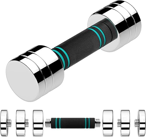 LIFERUN Single Steel Adjustable Dumbbell, 51015lb Free Weight Single Dumbbell, Non-Slip and Comfortable Foam Handle, Adjustable Single Dumbbell for