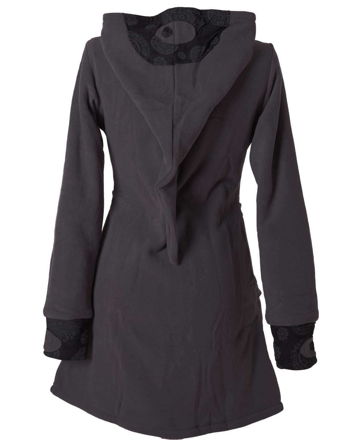 Vishes - Alternative Bekleidung - Warmer Elfen Kurzmantel mit Zipfelkapuze