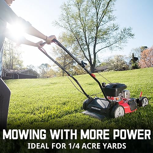 Image of PowerSmart Gas Lawn Mower, 21-inch Push Mower Gas Powered 2-in-1 with 144cc E550 4-Stroke Engine DB2321CR