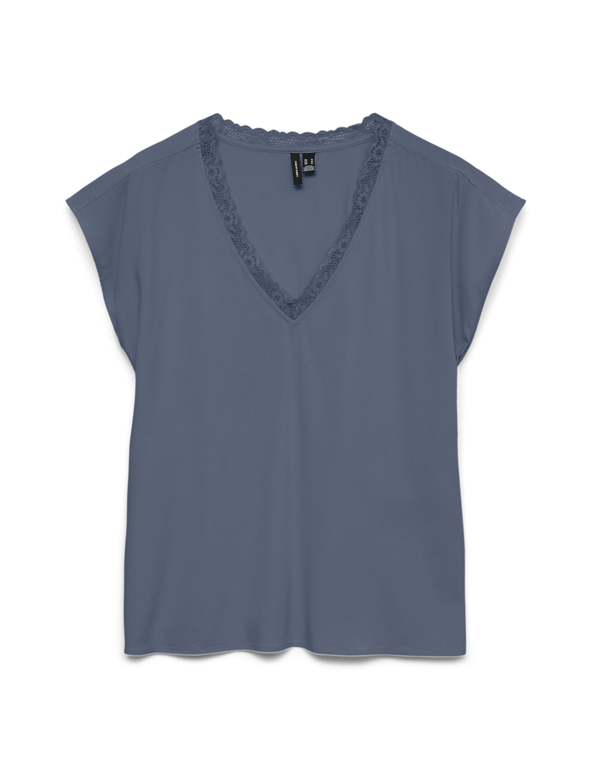 VERO Moda Womens Vmbella Sl Lace Top WVN Noos, China Blue, XXL UK