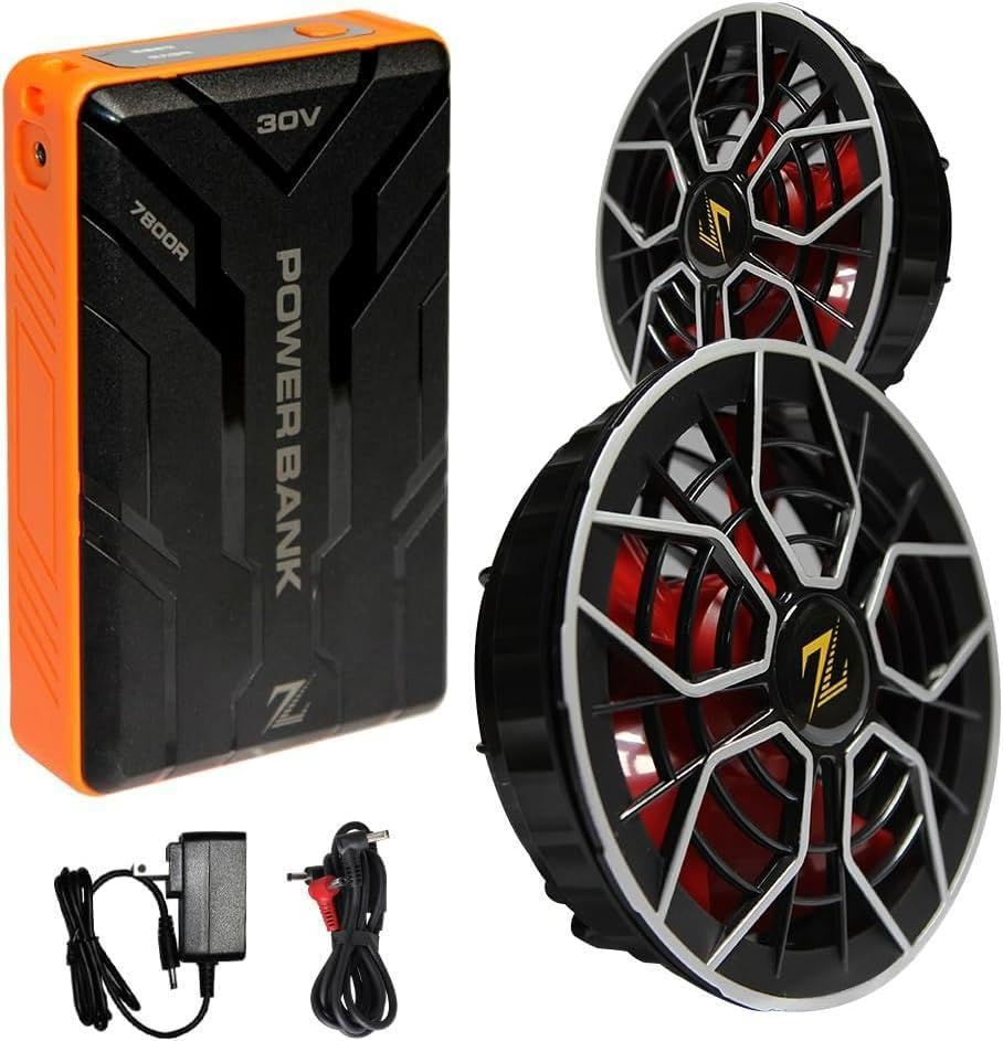 Amazon.co.jp: 空調服 ファンバッテリーセット 30V 4段階風速