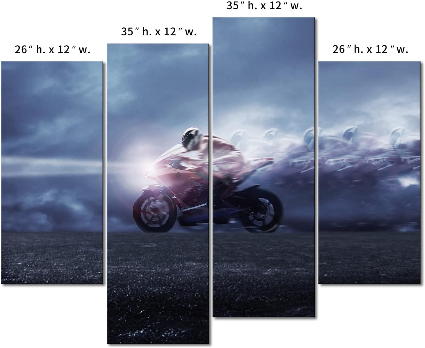 Blue Man Ride A Motorcycle Wall Art Painting Pictures Print On Canvas Car The Picture for Home Modern Decoration