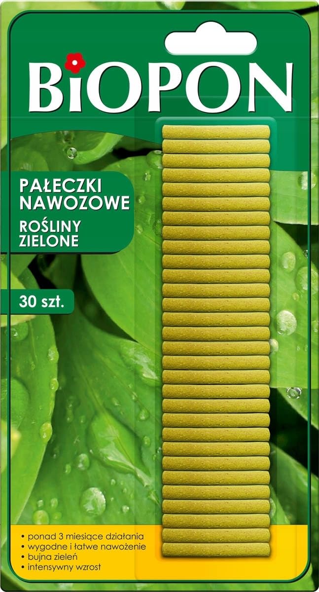 BIOPON Pałeczki nawozowe do roślin zielonych 30szt