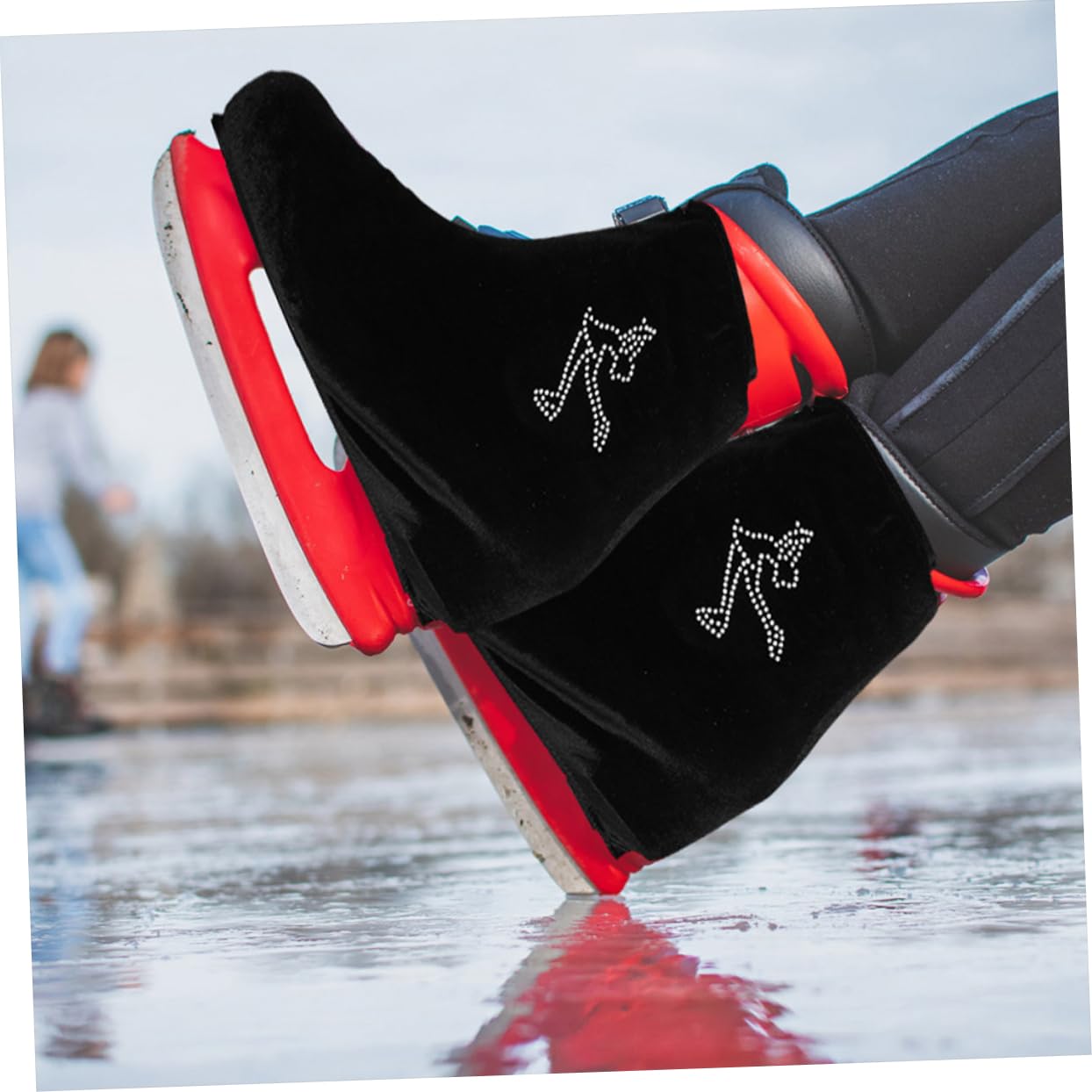 SUPVOX Copripattini Pattini da Hockey Soprapattini Protezioni per Pattini da Ghiaccio Scarpe da Pattinaggio Accessori per Pattini Protezioni per Pattini da Figura Copripattini da