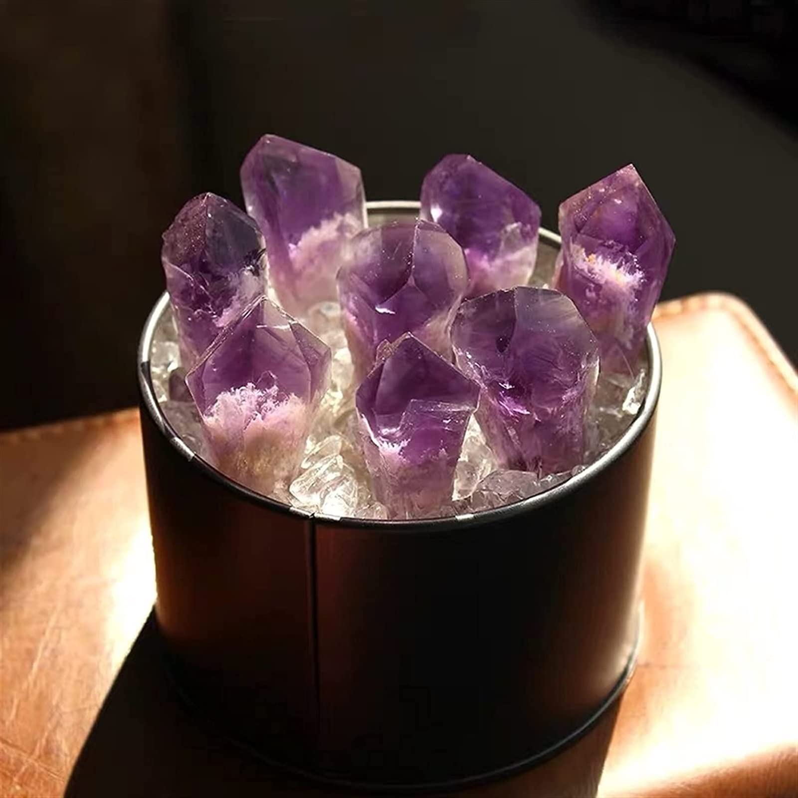 Natur Edelsteine Trommelsteine Natürliche Amethyst Szepter Quarzkristalle Cluster Mineralien Heilsteine​Fine Dekoration Geschenke