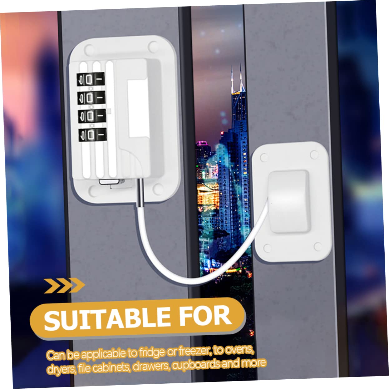 KICHOUSE 6sets Boy Girl Safety Locks for Refrigerator and Windows Boy Girl Locks Combination for Home Appliances and Cabinets Ensuring Boy Girl Safety