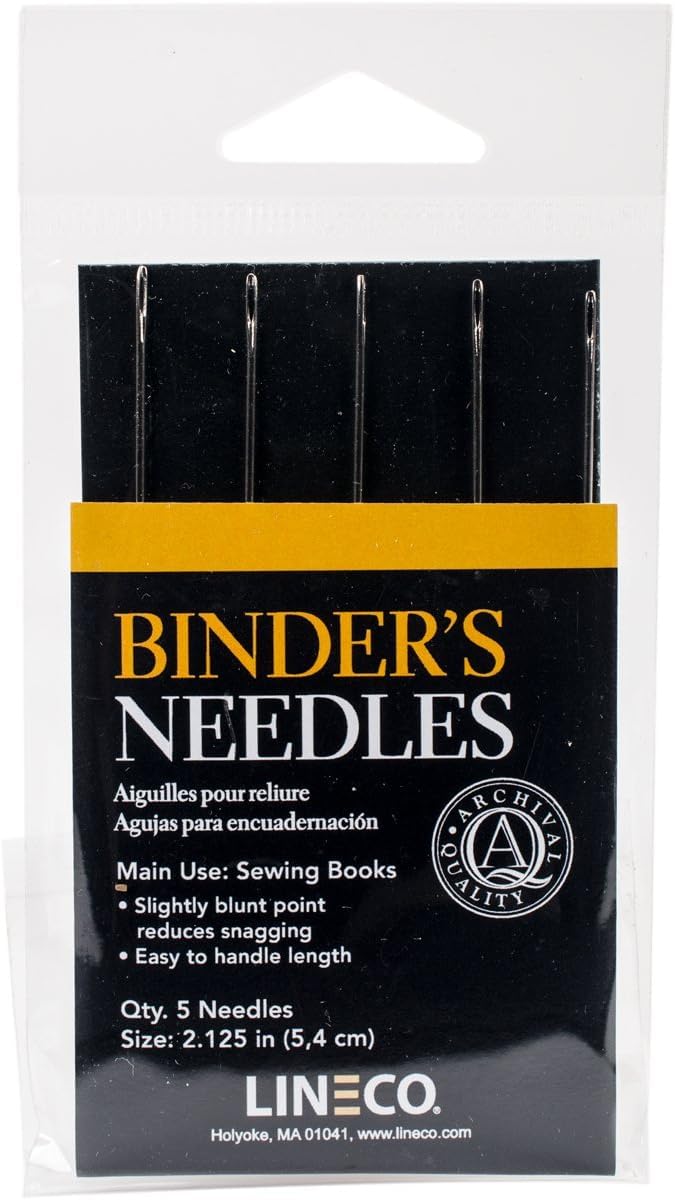 Lineco Book Binding Stainless Steel Needles, Package of 5 (870-887) Clear LIN-870-887