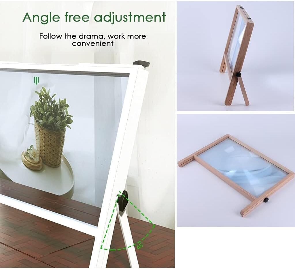 21" 3D Screen Amplifier for Laptop & Phone, Adjustable Angle Design, Eye Protection Blue Light Blocking, HD Magnifier Movies, Videos Gaming(White)