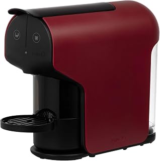 Delta Q - Cafetera para Cápsulas Delta Q Quick Roja - Para Bebidas Calientes y Cafés - Sencilla y Práctica - Diseño Elegante - Fácil de Usar - Potencia 1200 W - Dimensiones 116 x 257 x 350 mm