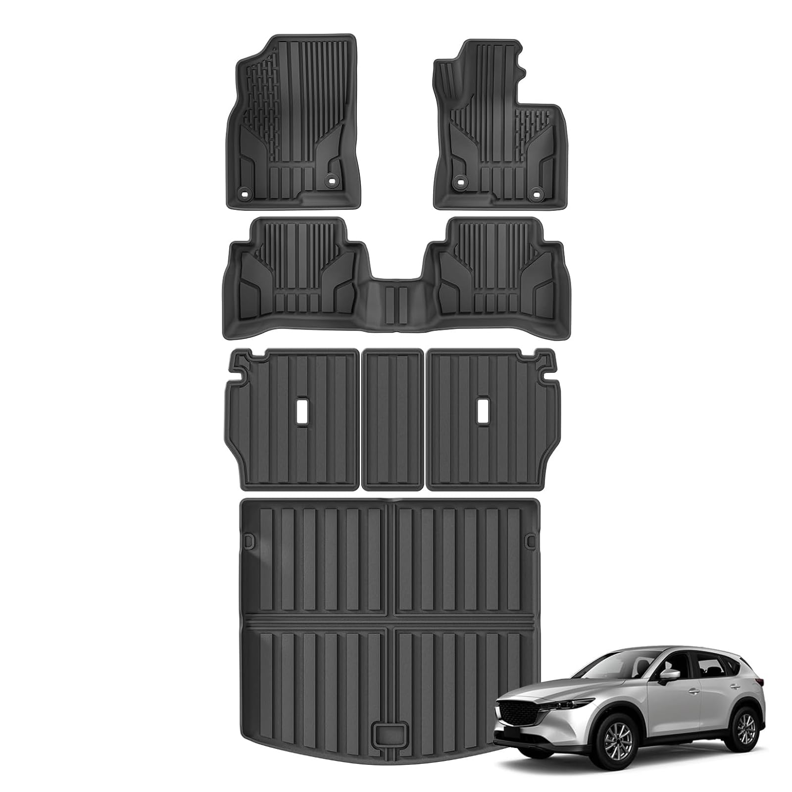 Amazon | LUCKEASY マツダ CX-5 KF系 専用 フロアマット+ラゲッジ