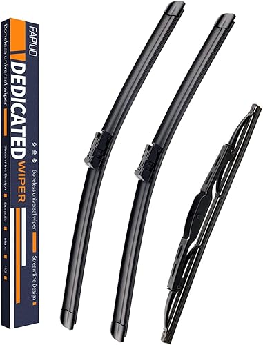 Reemplazo para GMC Terrain 2010-2017, Chevy Equinox 2010-2017 Limpiaparabrisas silenciosos - FAPIUO Juego de limpiaparabrisas delanteros y traseros